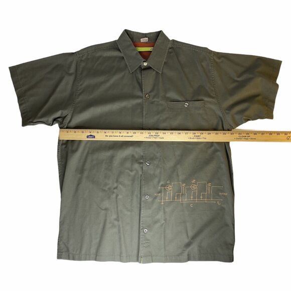 Mountain Dew Shirt Mens Size M Button Front Green Limited Promo Costume Graphic - Picture 12 of 12